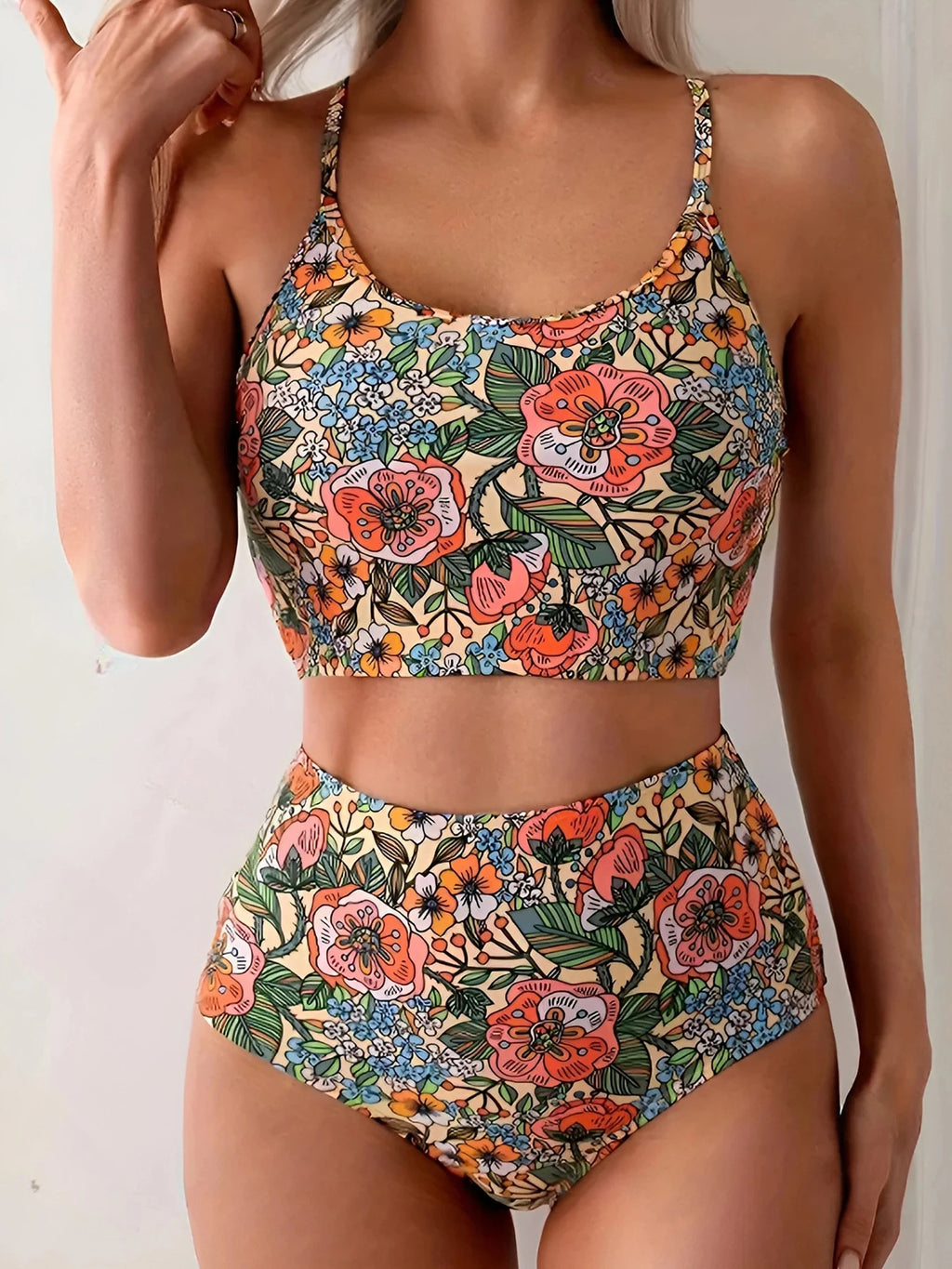 Tropical Bloom Two‑Piece Set