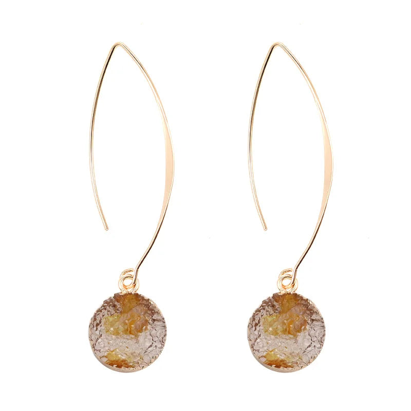 Rosé Druzy Drop Earrings