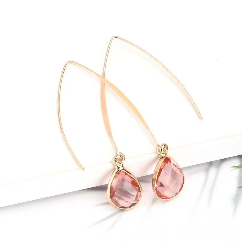 Rosé Druzy Drop Earrings
