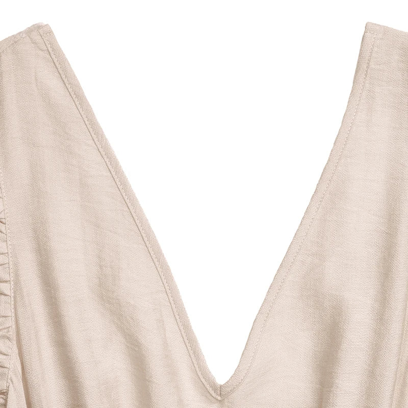 Champagne Grace Ruffle Jumpsuit