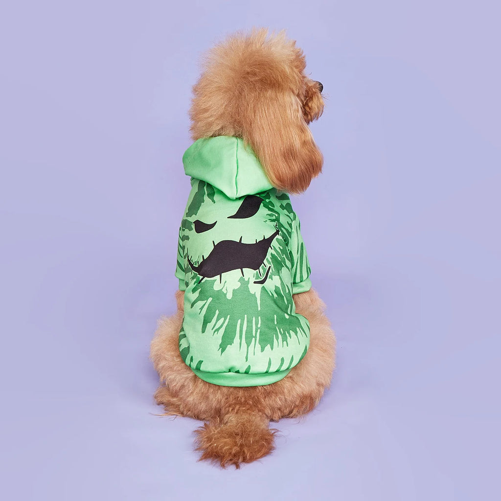 Green Tie‑Dye “Smiley” Pet Hoodie