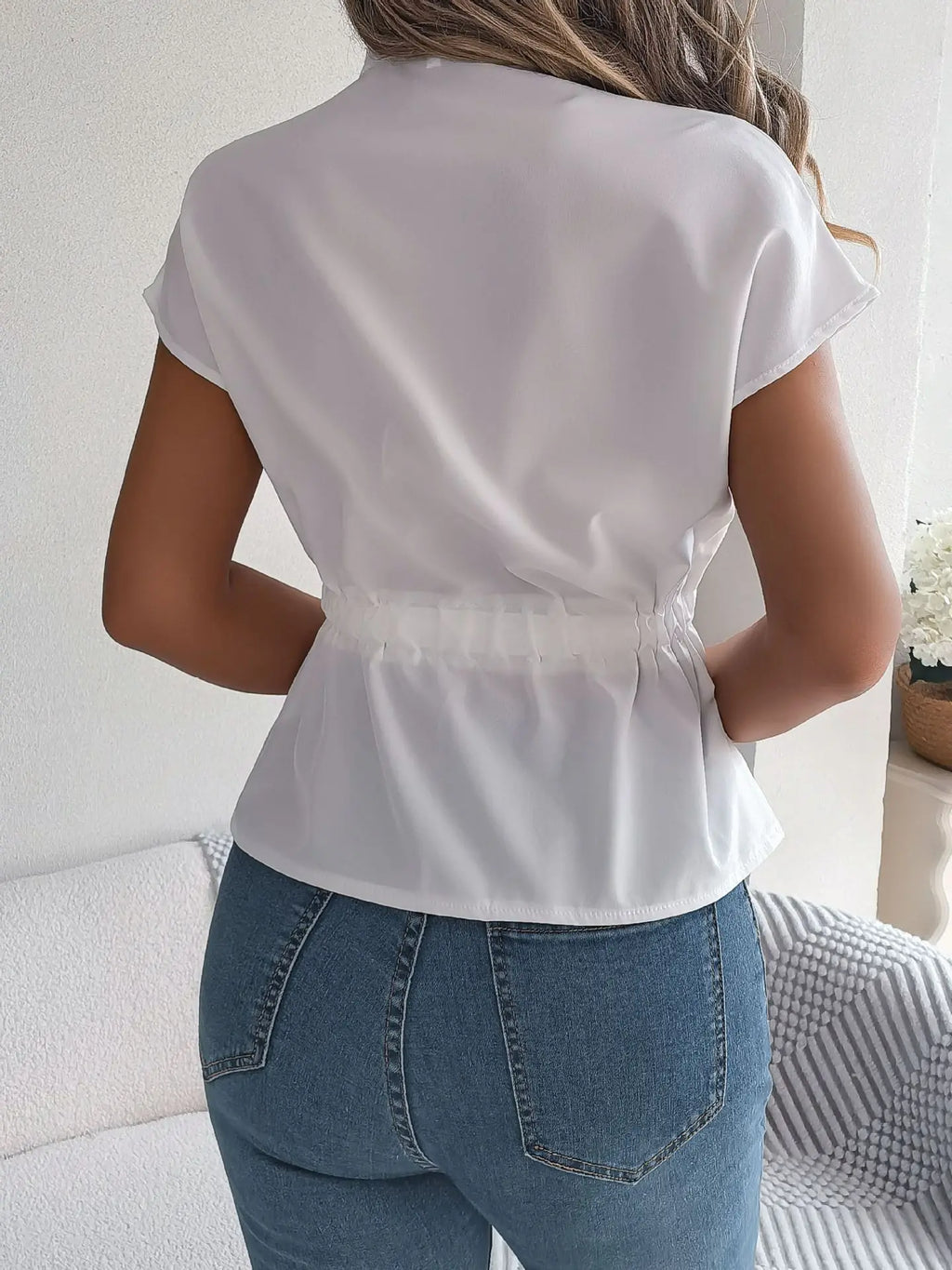 The Serene Waist‑Tie Blouse