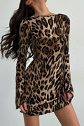 Fearless Leopard Backless Mini Dress