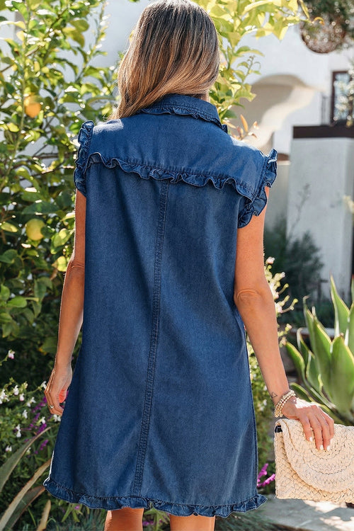 Bluebell Ruffle Denim Dress