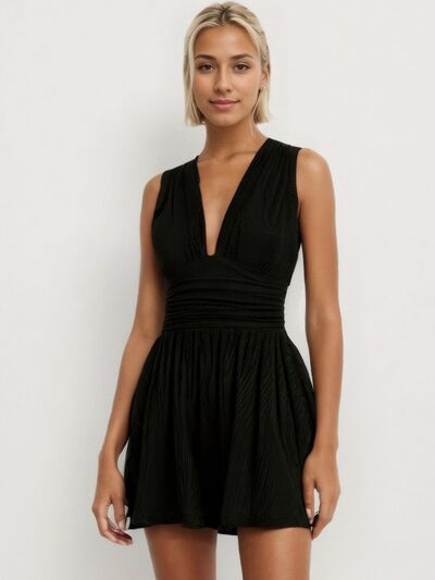 Fearless Ruched Plunge Romper