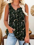 Midnight Garden Sleeveless Blouse