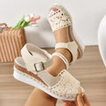 LaceDream Espadrille Wedge Sandals