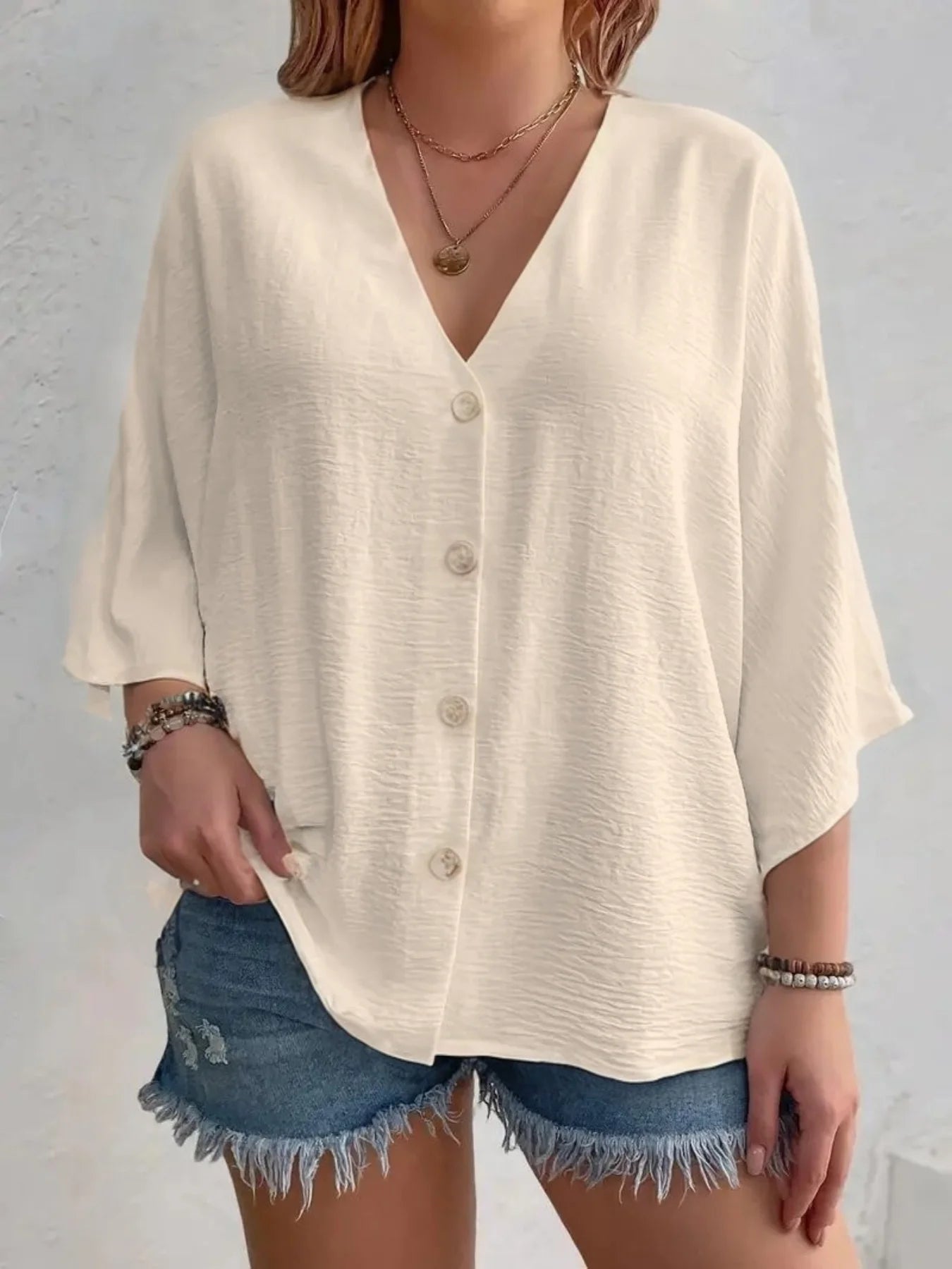 Breezy Button‑Front Summer Top