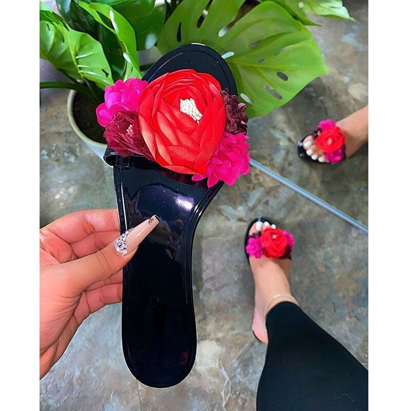 Fearless Bloom Transparent Summer Slippers