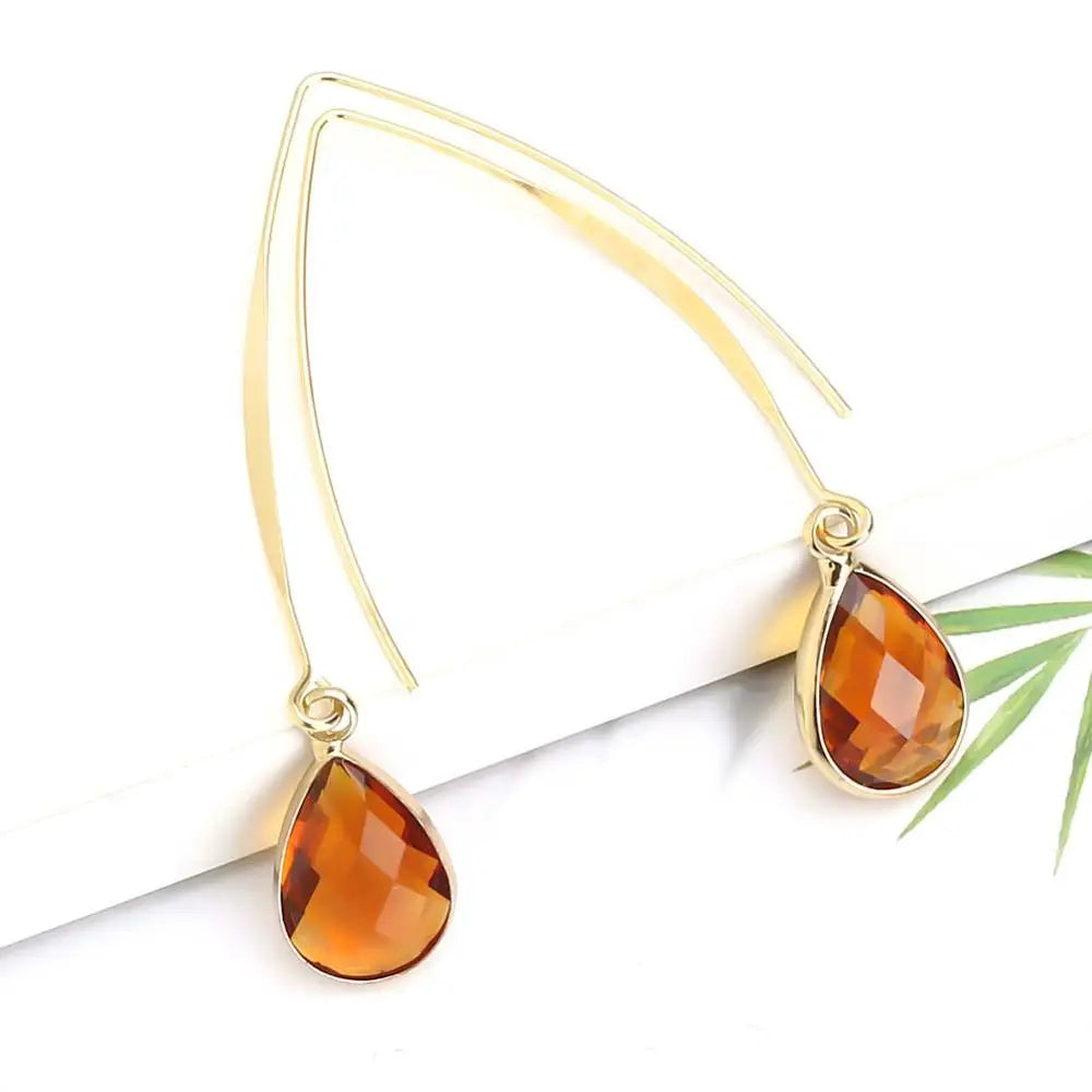 Rosé Druzy Drop Earrings