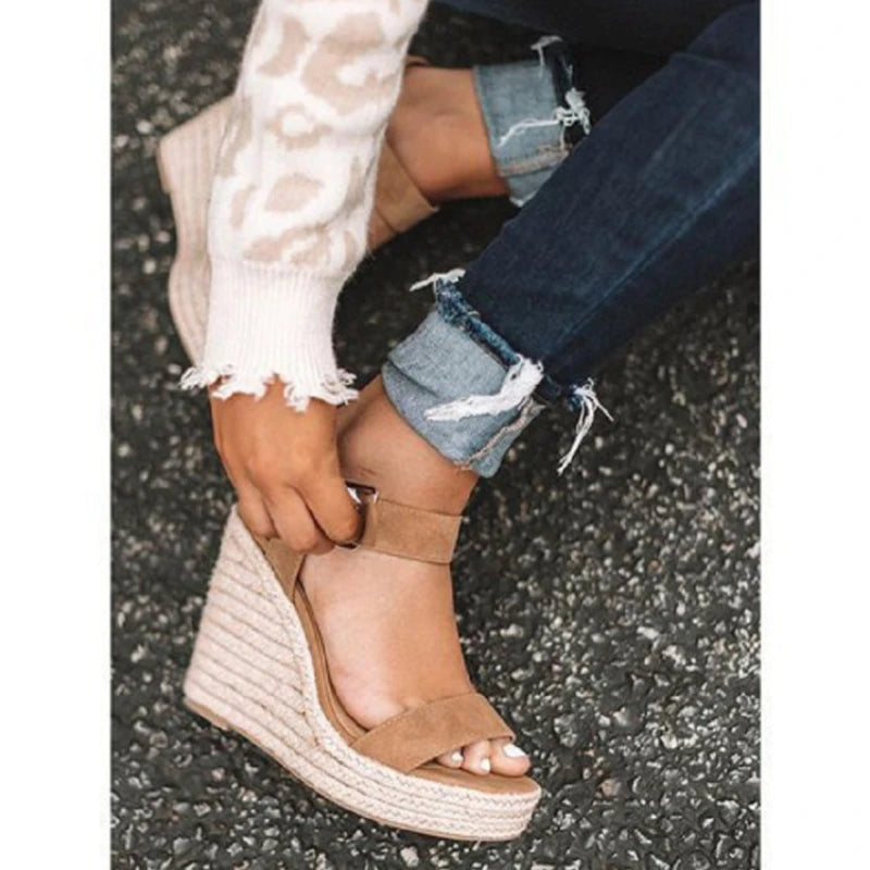 Fearless Summer Woven Wedge Sandals