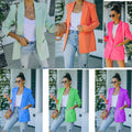 Fearless Spring Power Blazer Set – Bold Colors, Luxe Fit, Two-Piece Statement