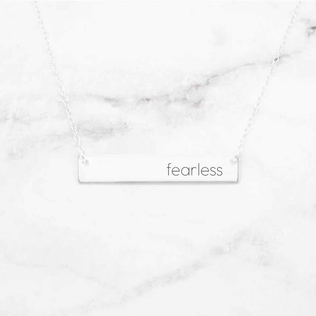 Fearless Rose‑Gold Bar Necklace