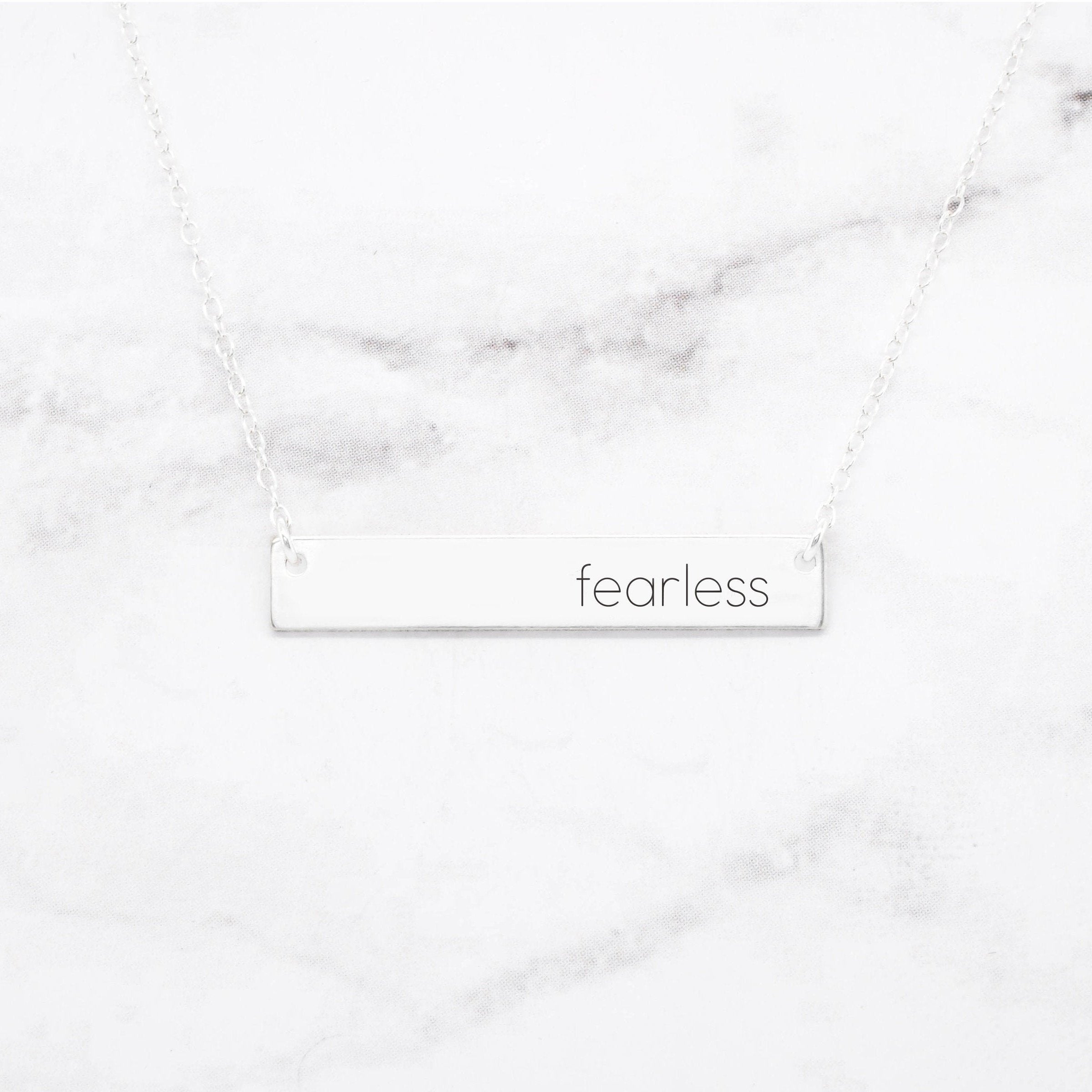 Fearless Rose‑Gold Bar Necklace