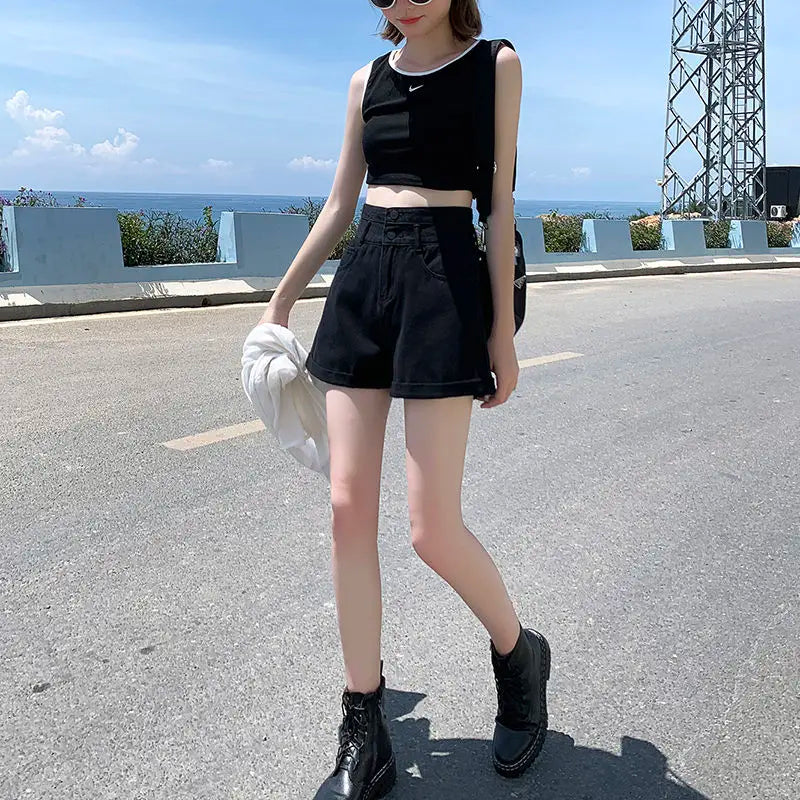 Sunny Day Rolled Denim Shorts