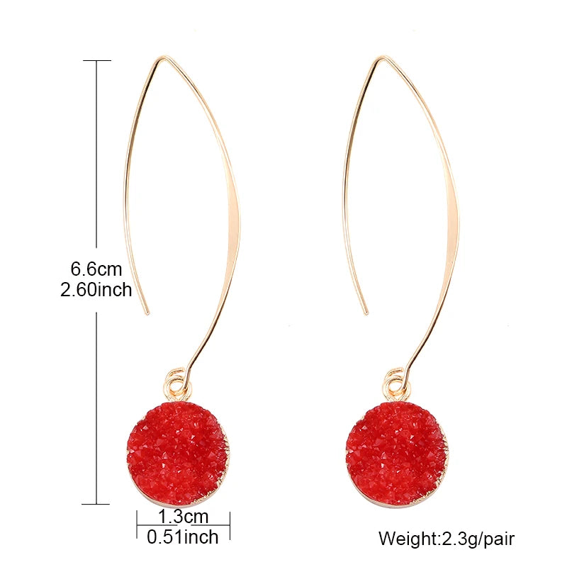 Rosé Druzy Drop Earrings