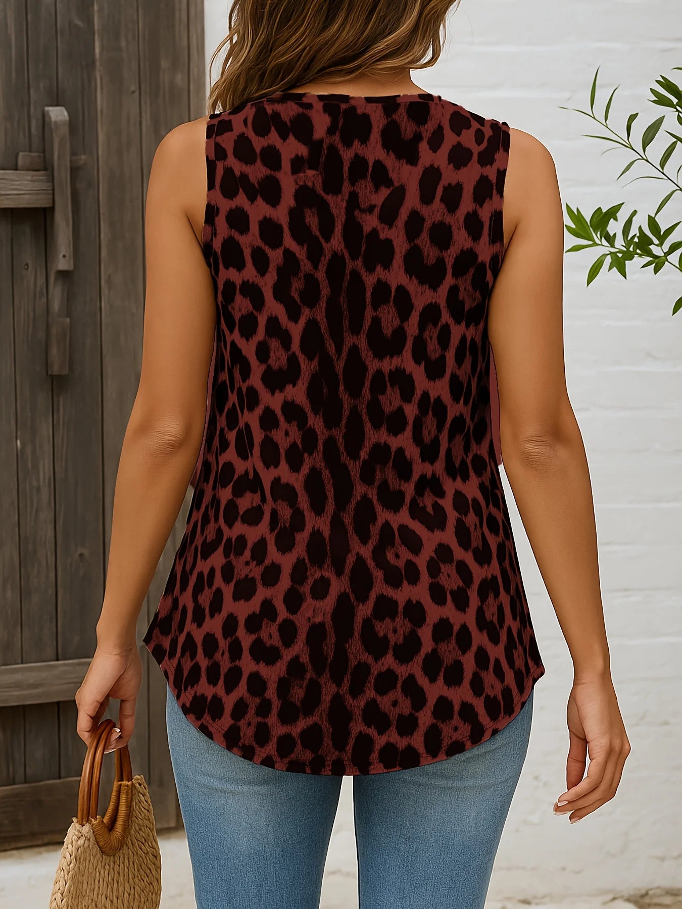Wild Confidence Button‑Front Tank
