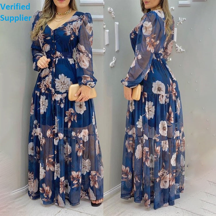 Midnight Bloom Maxi Dress