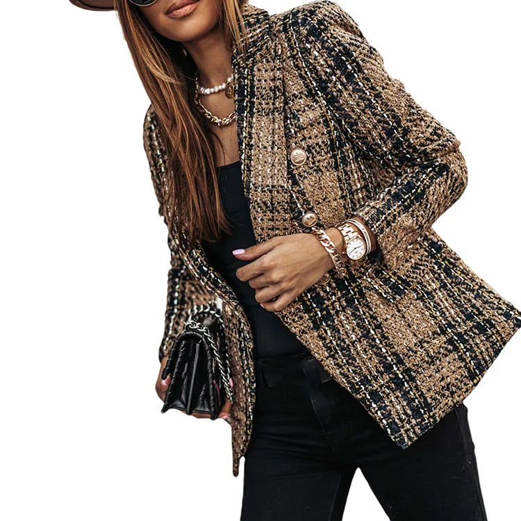 Fearless Plaid Power Blazer