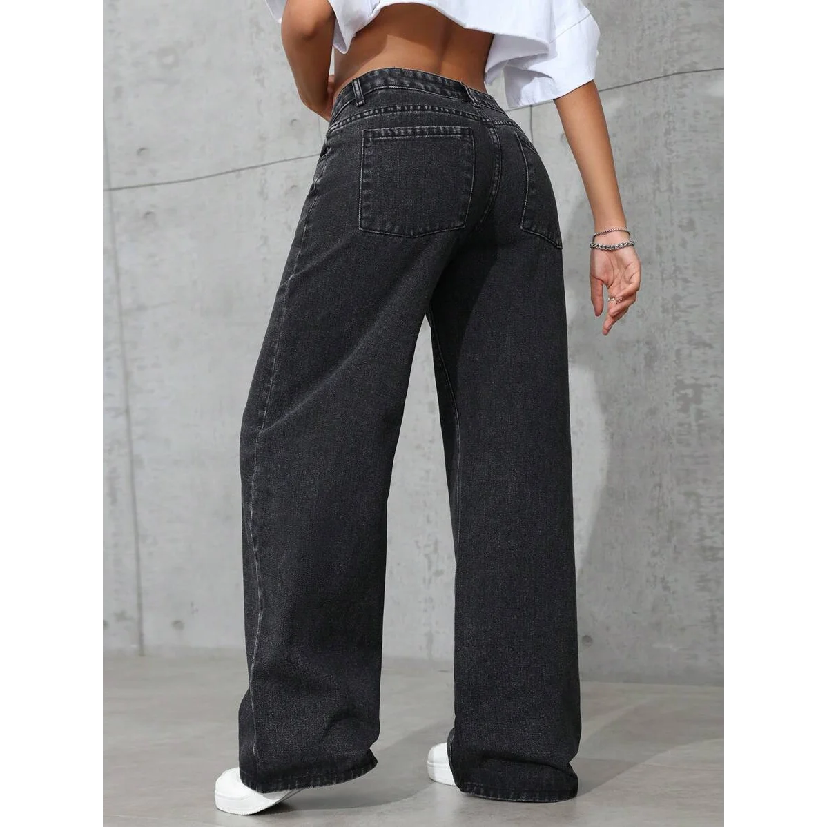 Skyline High‑Rise Wide‑Leg Jeans