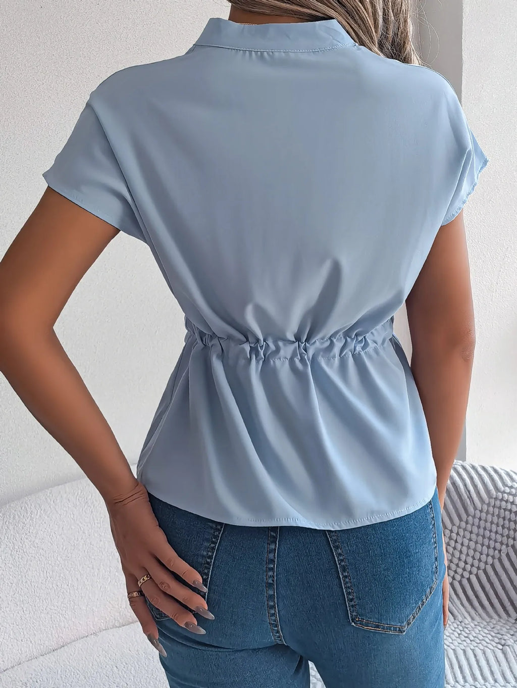 The Serene Waist‑Tie Blouse