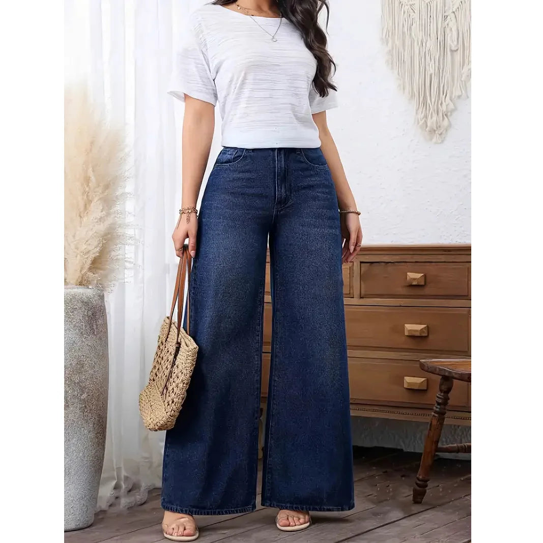 Fearless High‑Rise Wide‑Leg Jeans