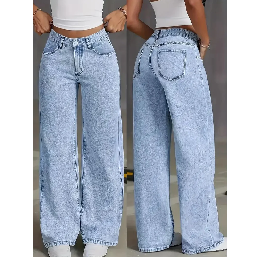 Skyline High‑Rise Wide‑Leg Jeans