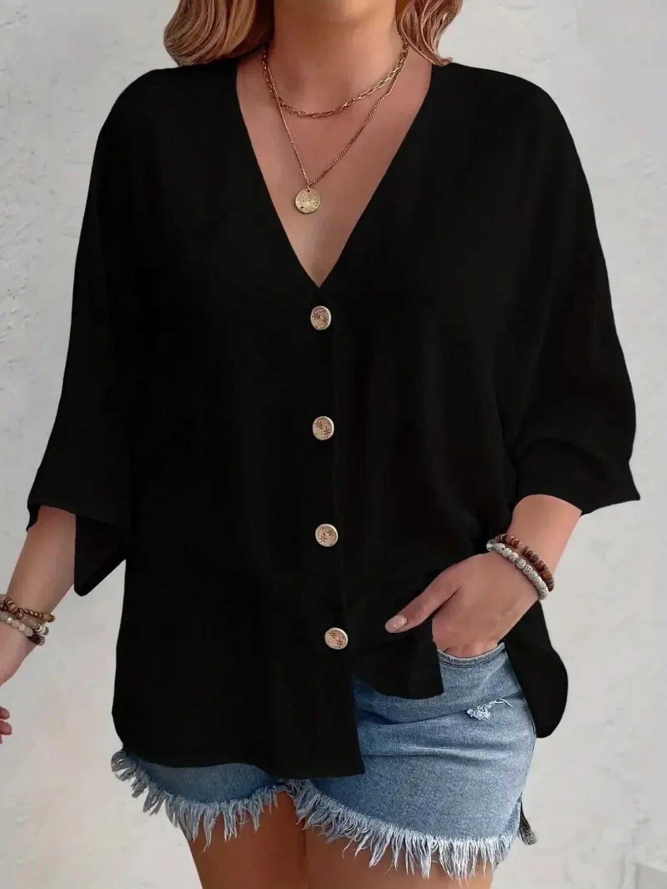 Breezy Button‑Front Summer Top