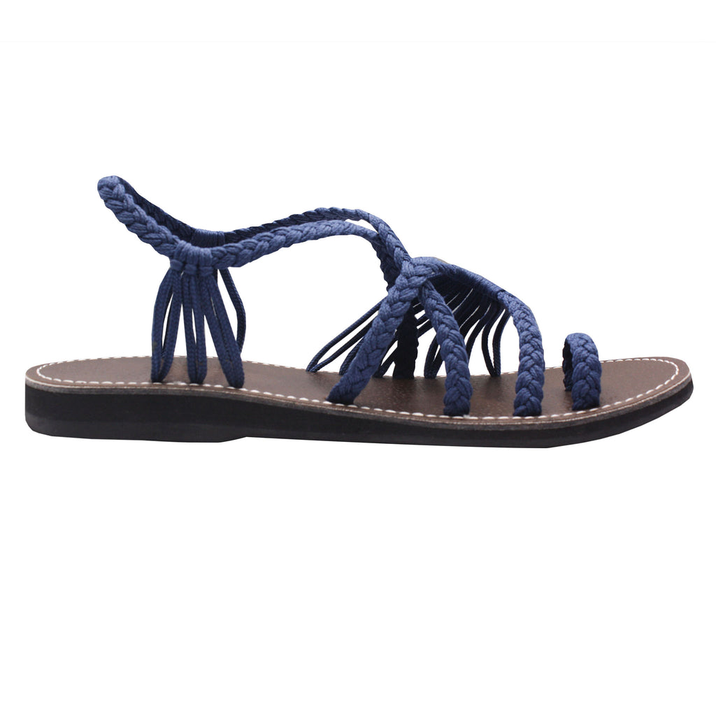 Fearless Marker & Hands™ Handwoven Rope Flat Sandals – Tour Sapphire