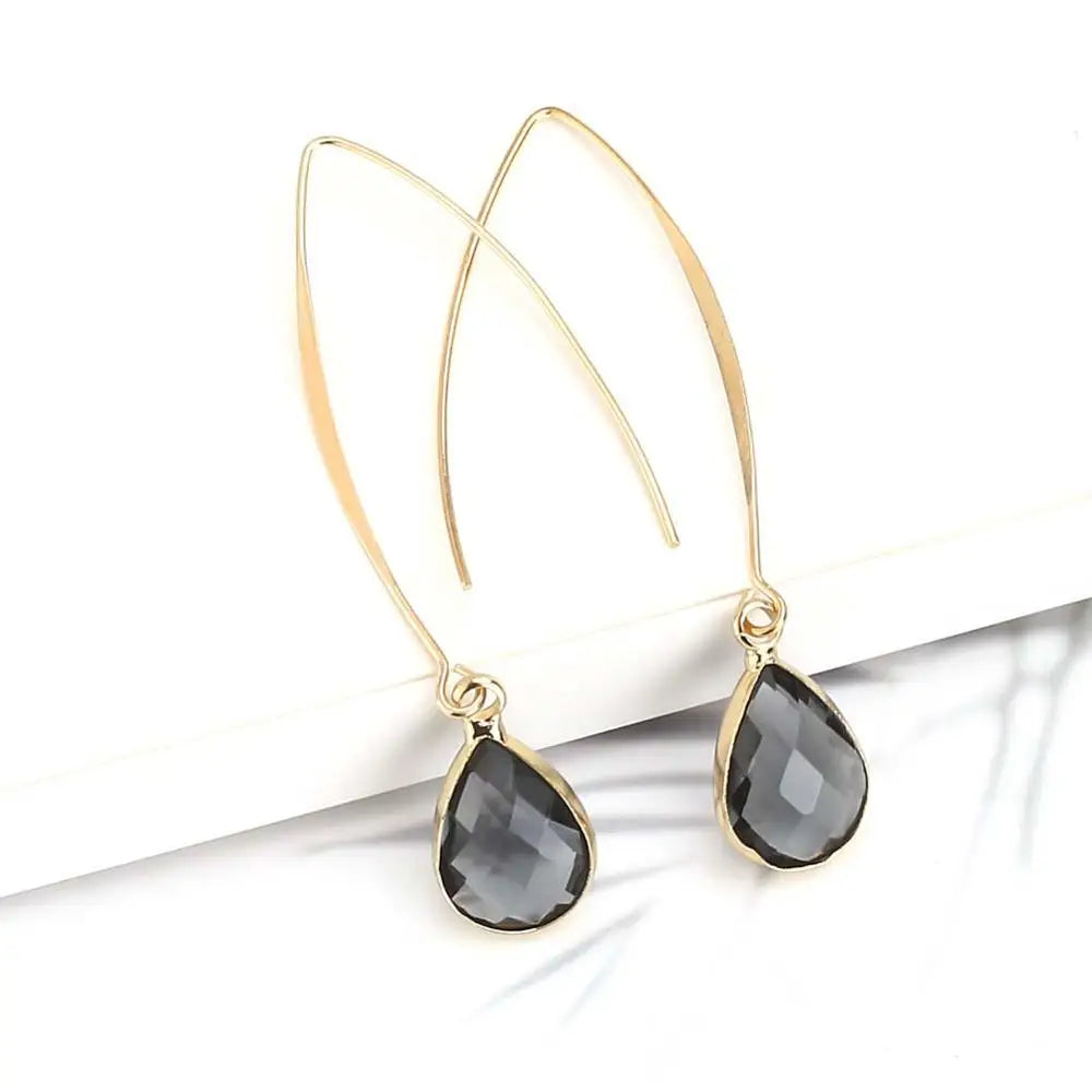 Rosé Druzy Drop Earrings