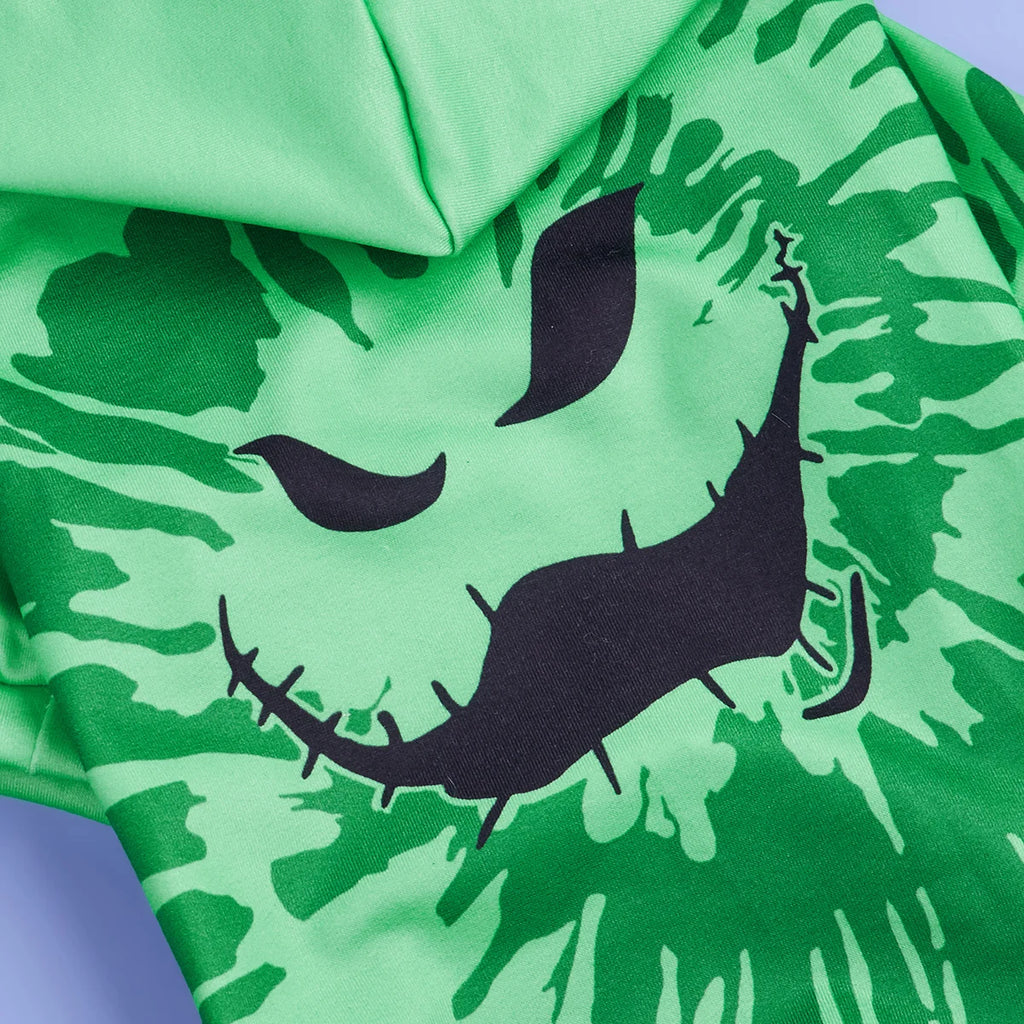 Green Tie‑Dye “Smiley” Pet Hoodie