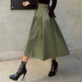 Olive Street Pleated Midi