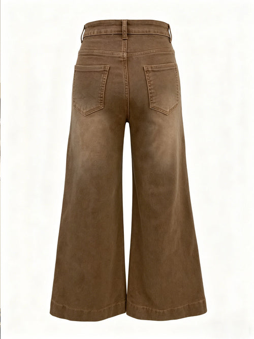 Cocoa Chic Wide-Leg Jeans