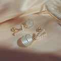 Aurora Pearl‑Crown Drop Earrings