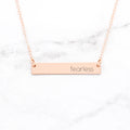 Fearless Rose‑Gold Bar Necklace