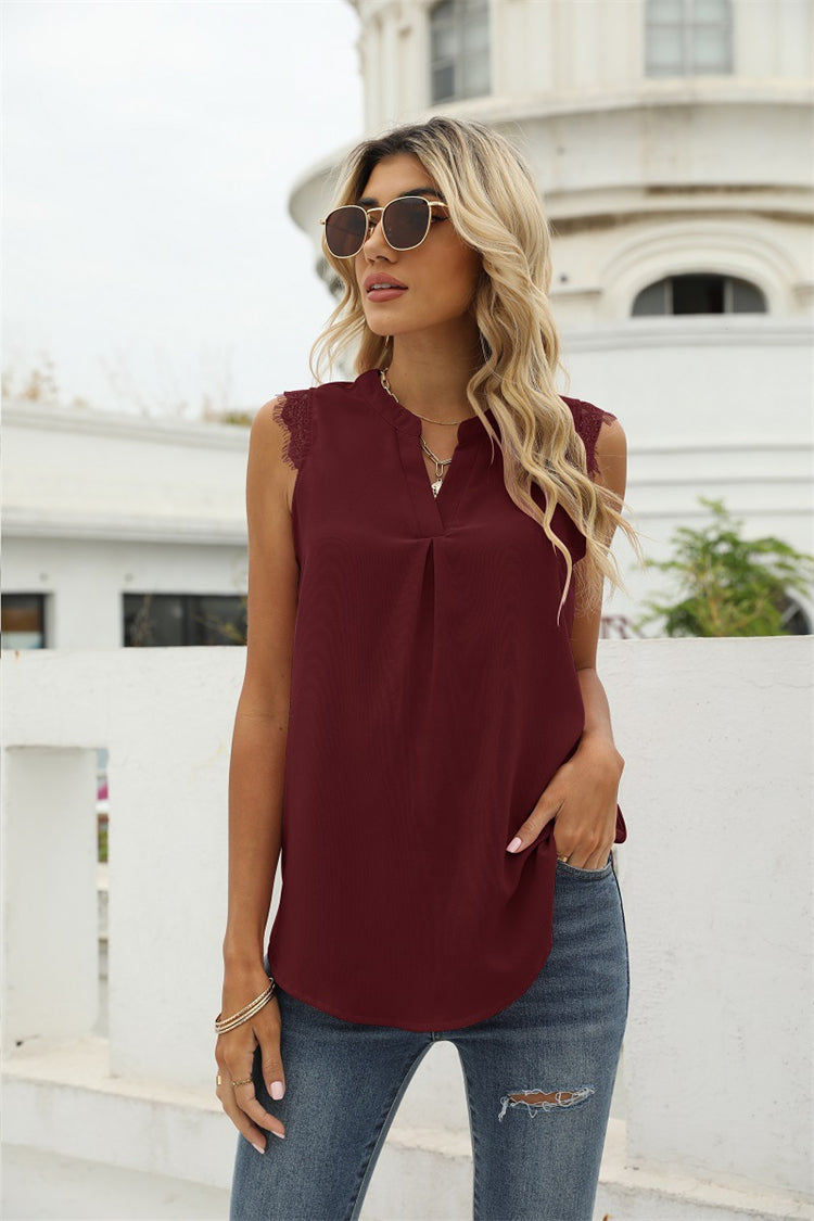 Lavender Lace Pleat Blouse