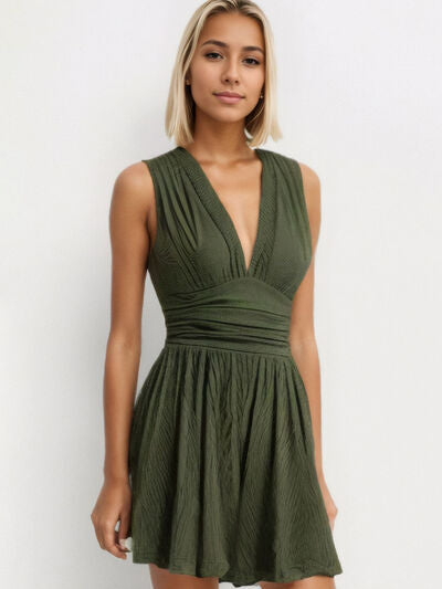 Fearless Ruched Plunge Romper