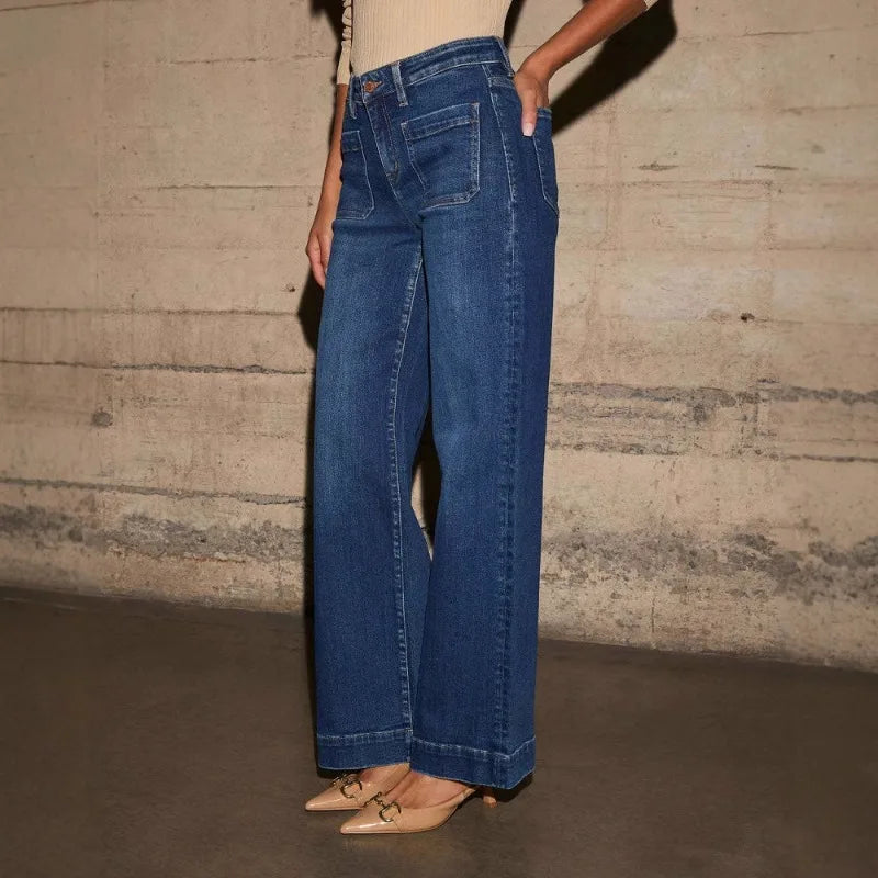 Power Pocket Wide‑Leg Jeans