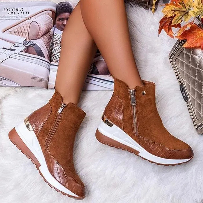 Luxe Wedge Ankle Boots
