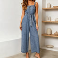 Denim Jefa Wide‑Leg Jumpsuit