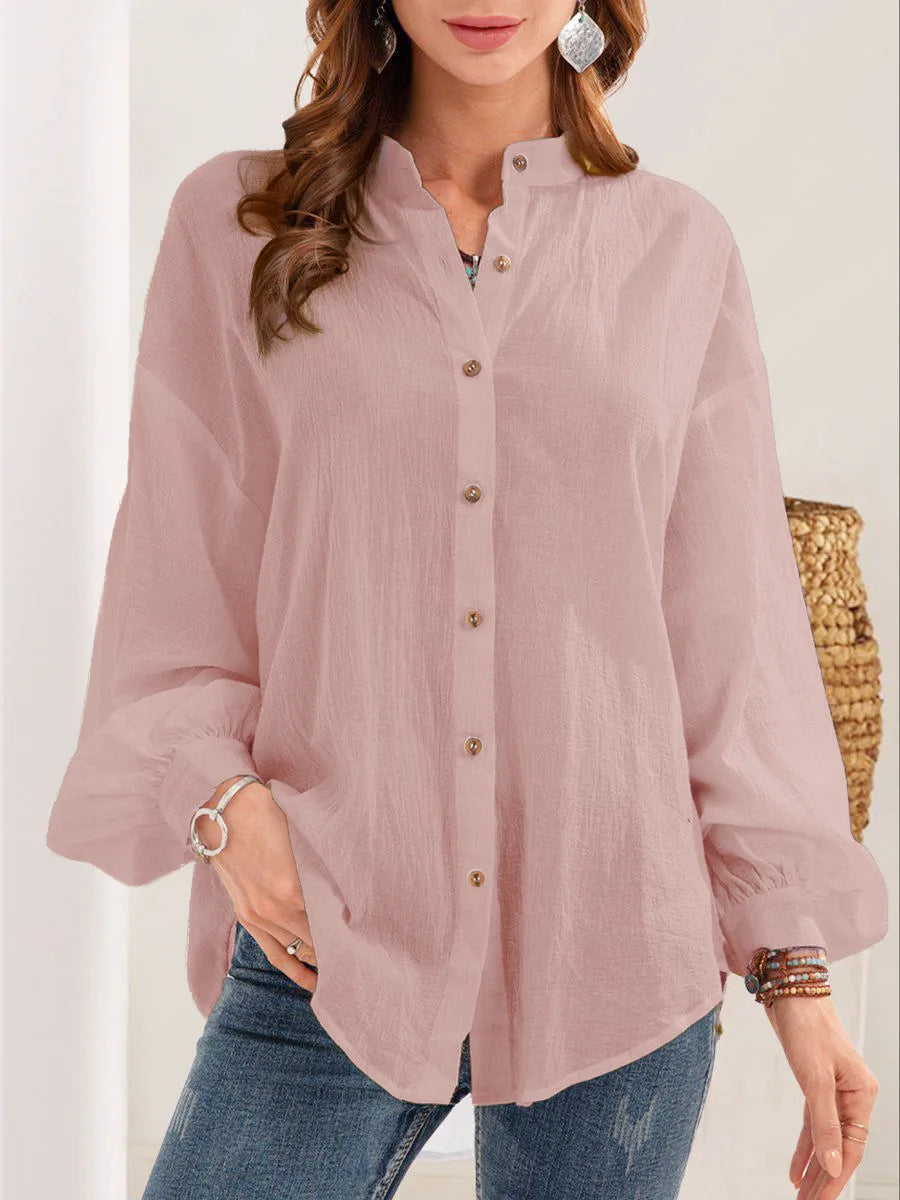 Pure Ease Textured Button‑Up