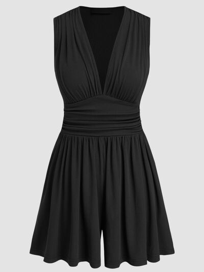 Fearless Ruched Plunge Romper