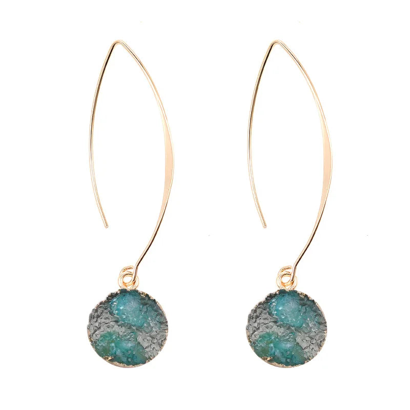 Rosé Druzy Drop Earrings