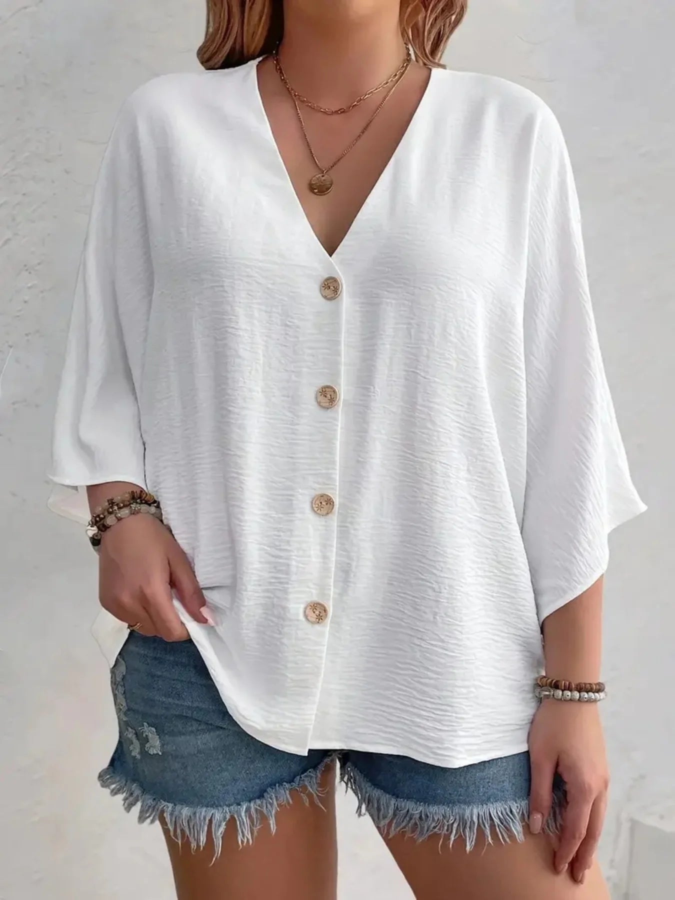 Breezy Button‑Front Summer Top