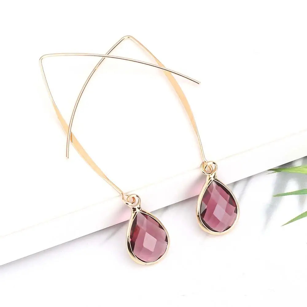 Rosé Druzy Drop Earrings