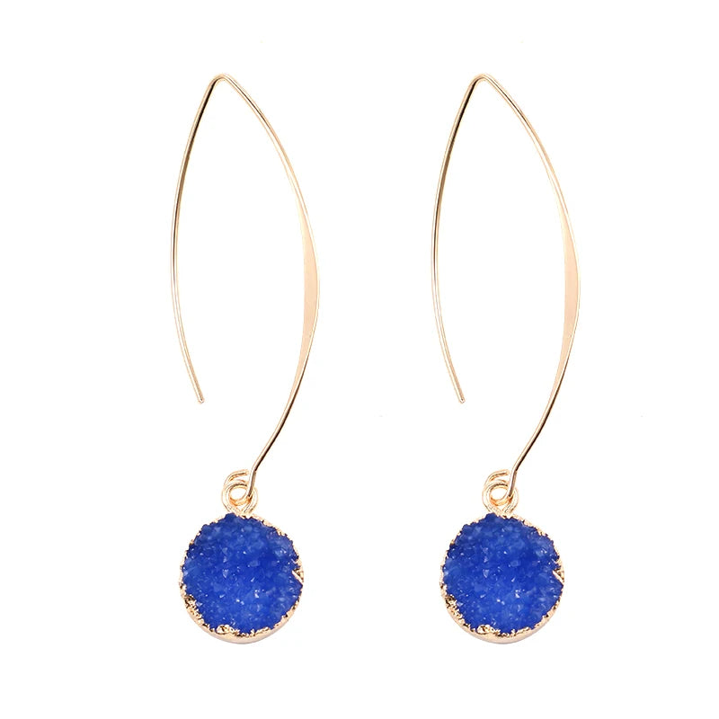 Rosé Druzy Drop Earrings