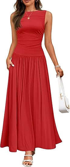 Blush Aura Pleated Maxi Dress