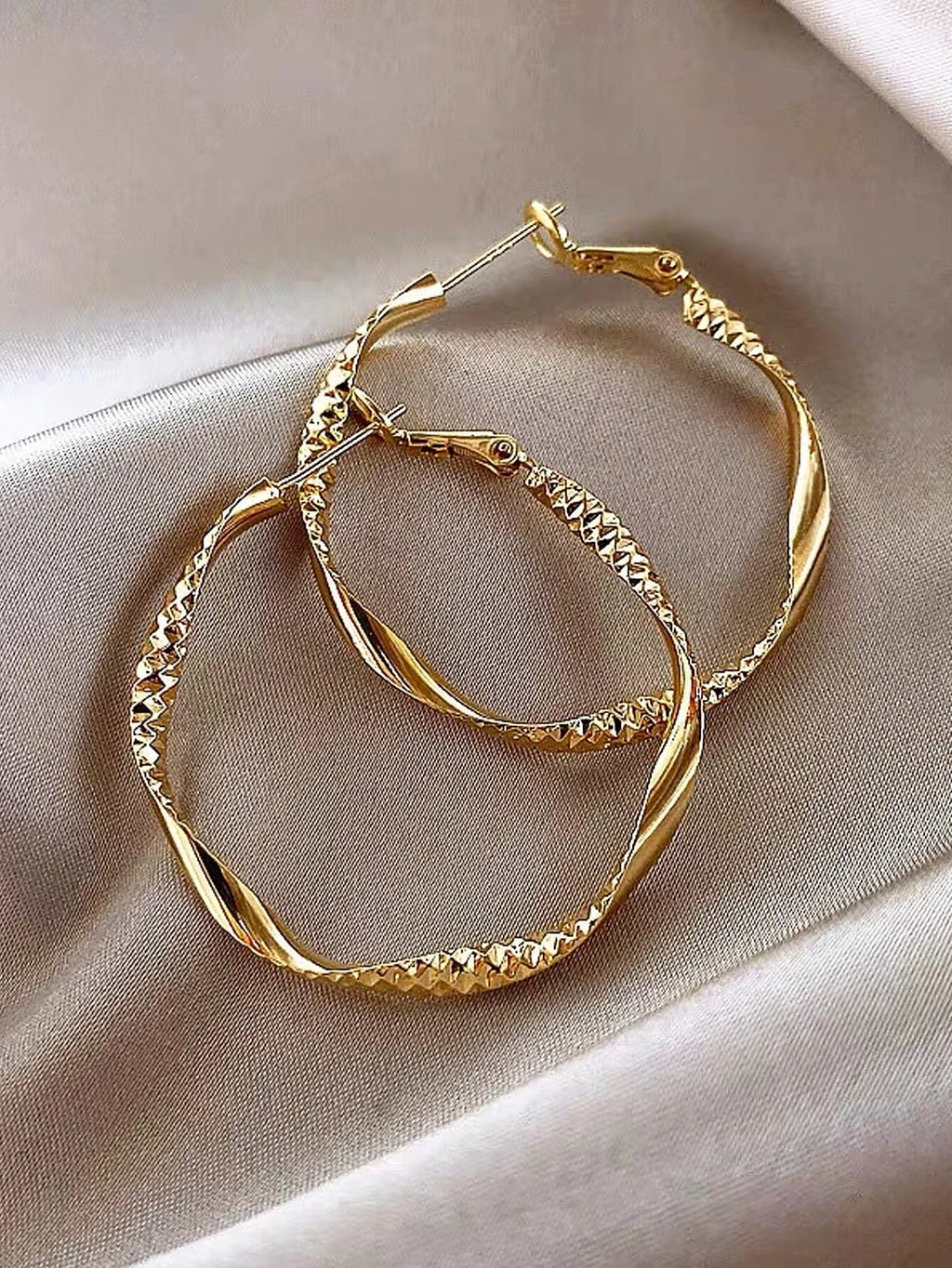 Fearless Twisted Gold Luxe Hoops