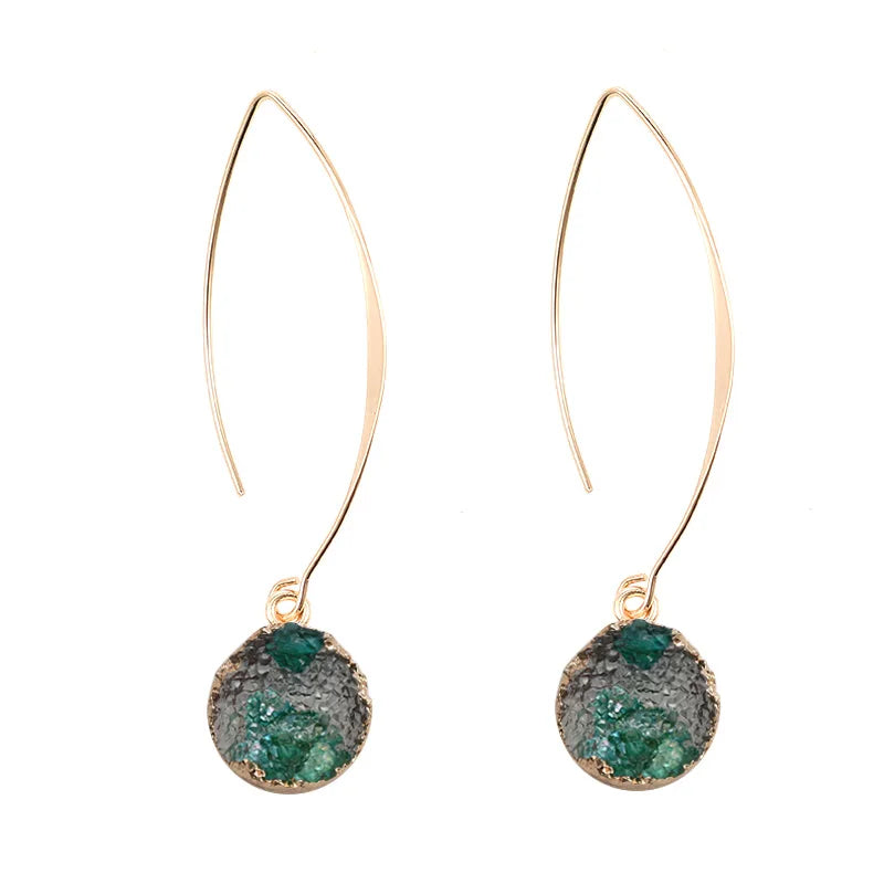 Rosé Druzy Drop Earrings