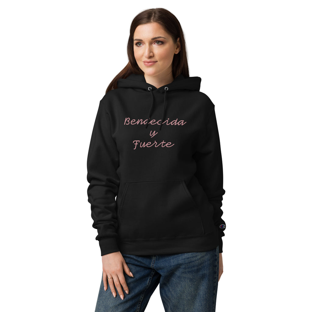 Bendecida y Fuerte Hoodie